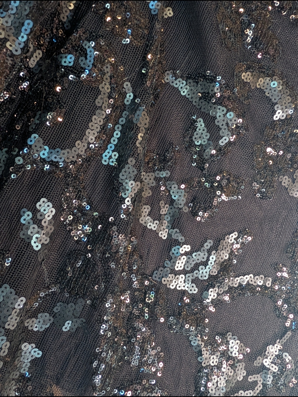 Dantelle Black Sequin Skater Skirt - Picture 4 of 7